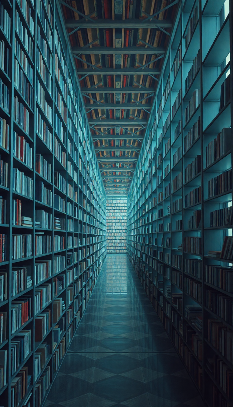 Infinite Library Impossible Architecture Books Digital art Wallpaper
