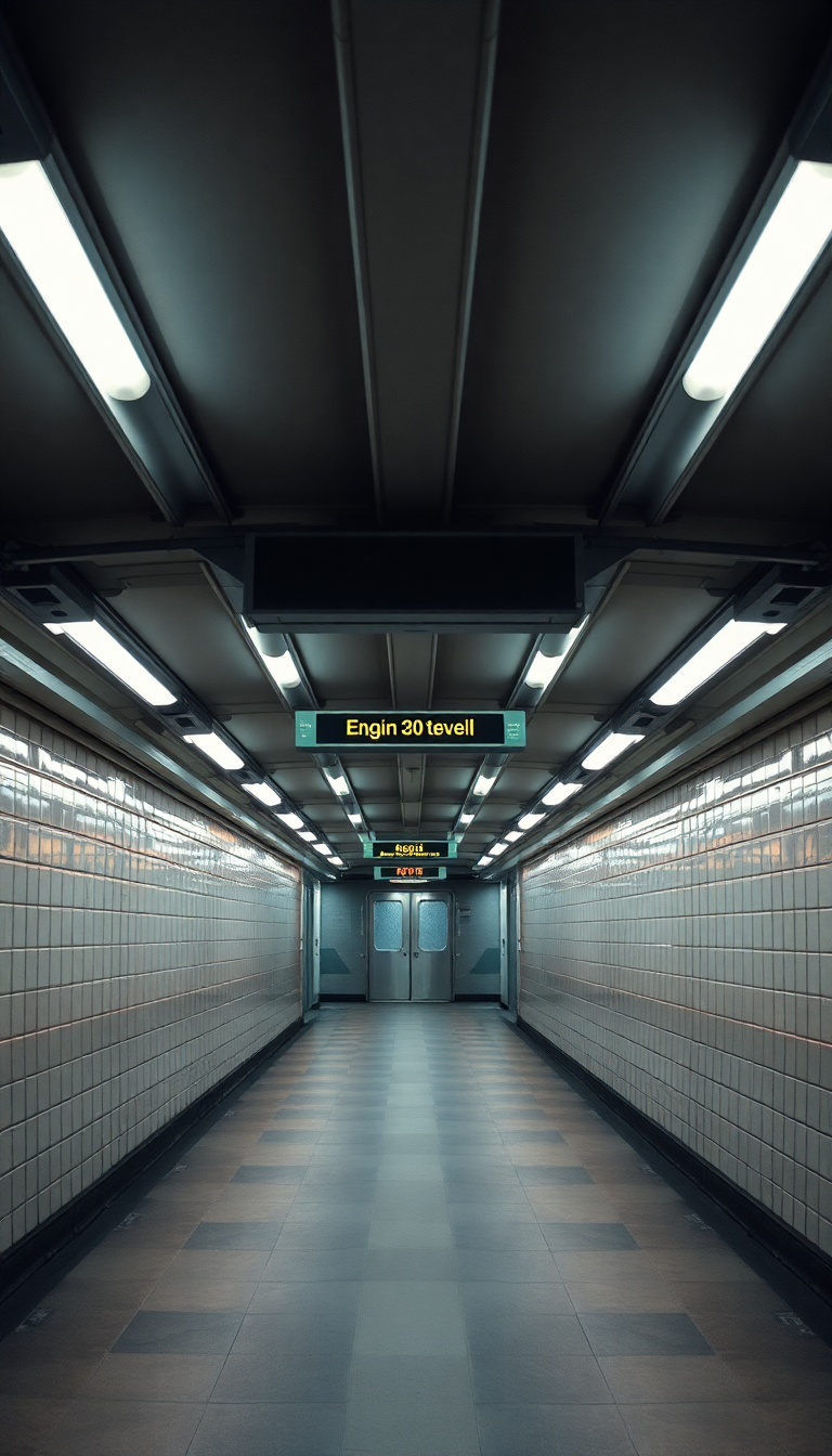 Empty Subway Station 3am Fluorescent Aesthetic Wallpaper