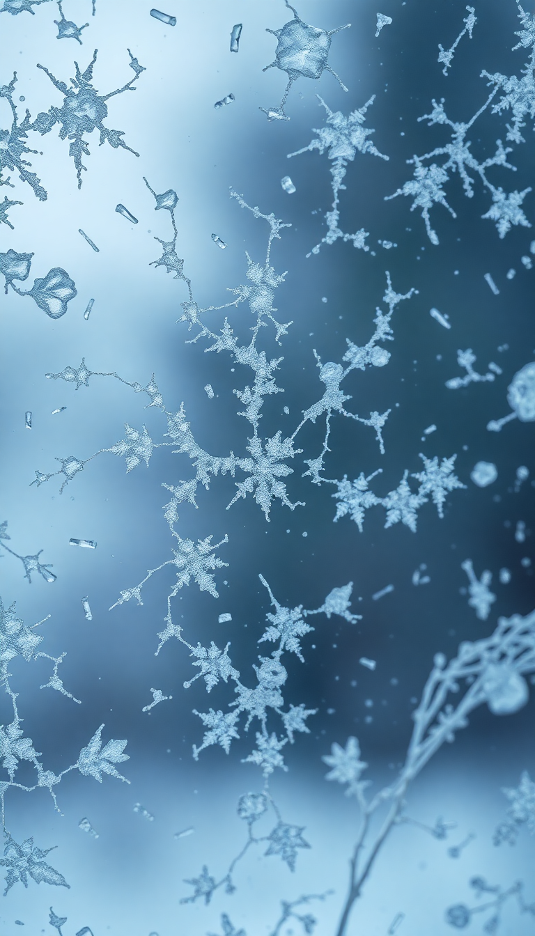 Frost Patterns On Window Macro Aesthetic Wallpaper