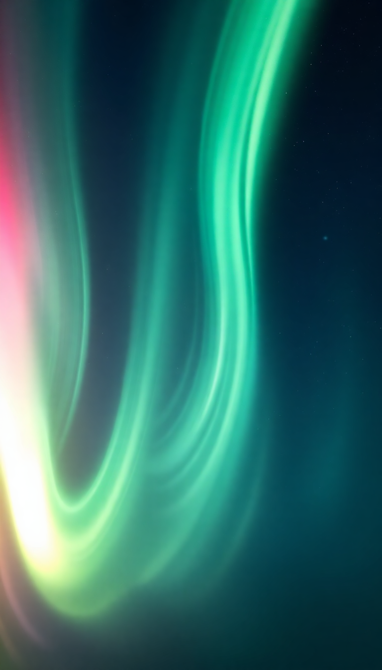 Northern Lights Abstracted Flowing Ribbons Digital art Wallpaper