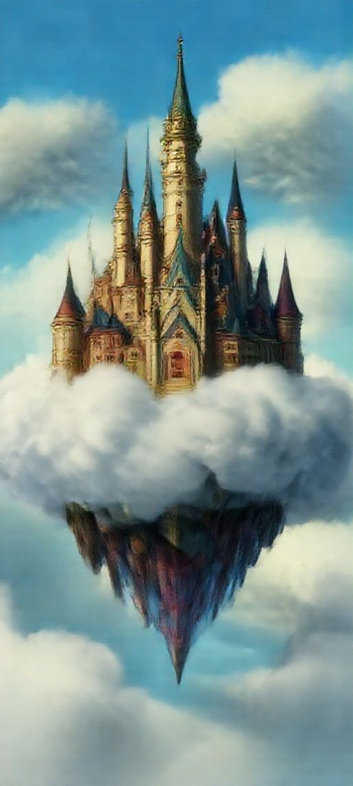 Studio Ghibli Style Floating Castle Anime Wallpaper