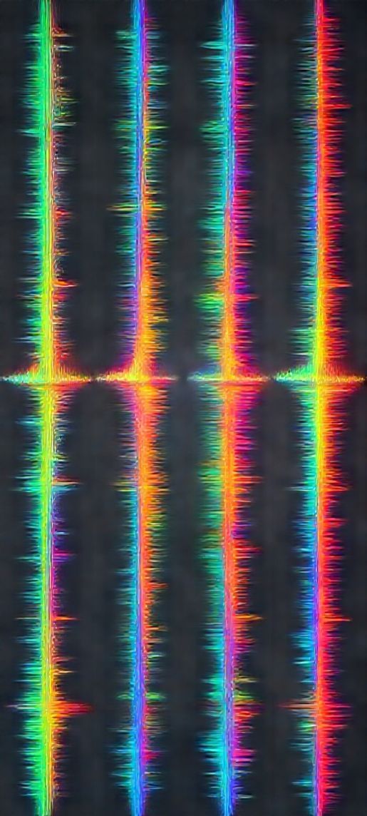 Sound Waves Visualized Colorful Frequency Digital art Wallpaper
