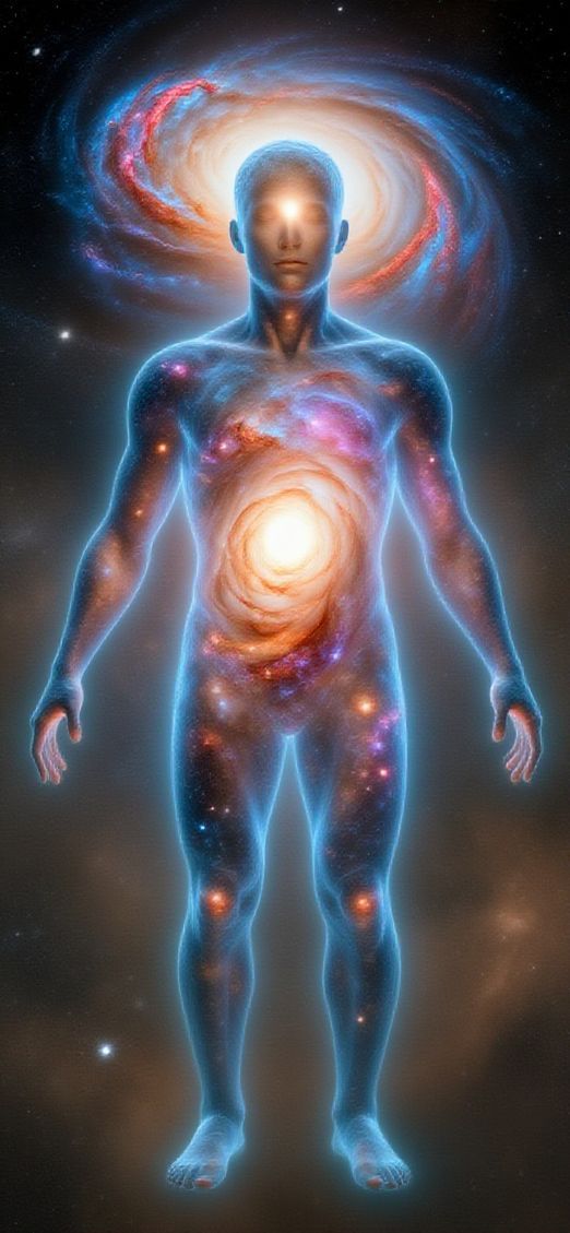 Person Made Of Galaxies Cosmic Digital art Wallpaper