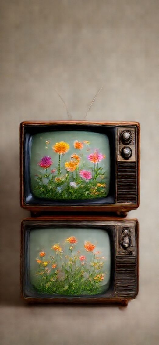 Oceanic Growing From Old Television Digital art Wallpaper