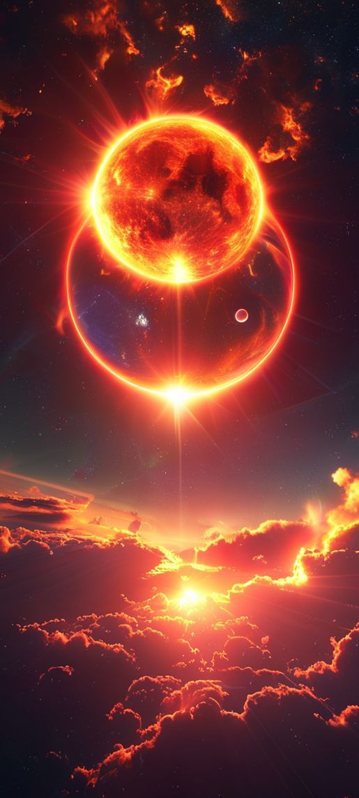 Raw Eclipse Corona Diamond Ring Photorealistic Wallpaper