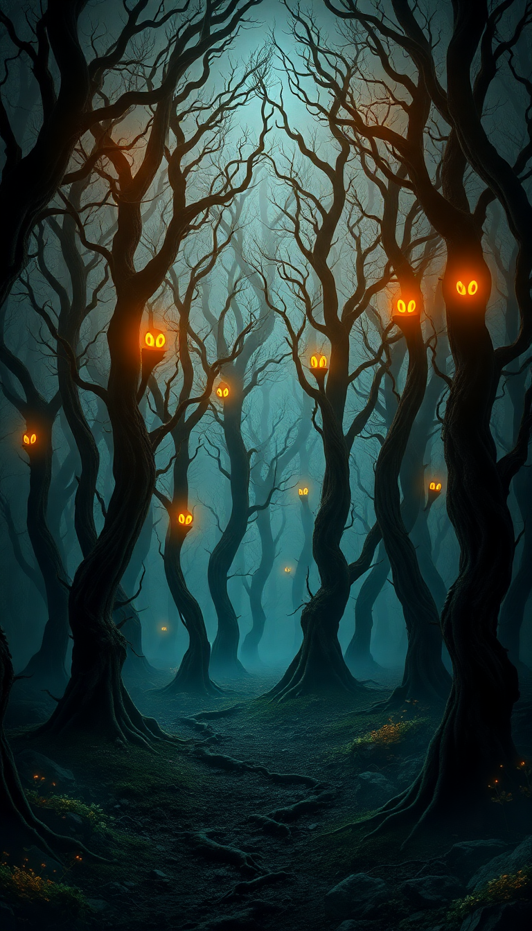 Dark Enchanted Forest Electric HD Wallpaper