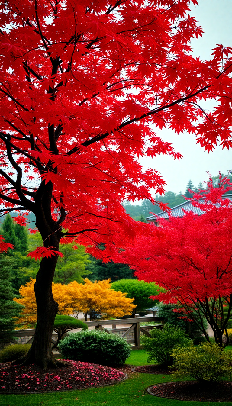 Urban Mystic Japanese Maple Tree Wallpaper