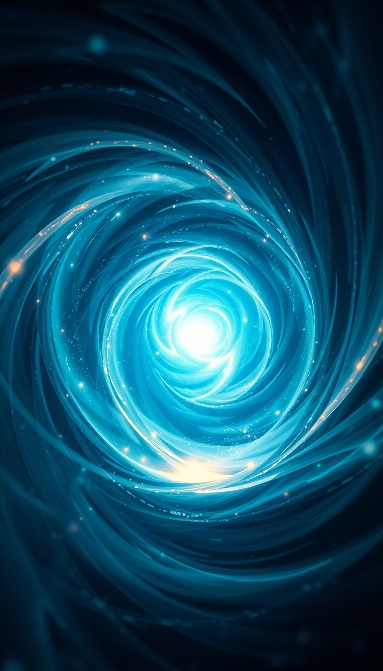 Sharp Iridescent Wormhole Portal Swirling Wallpaper