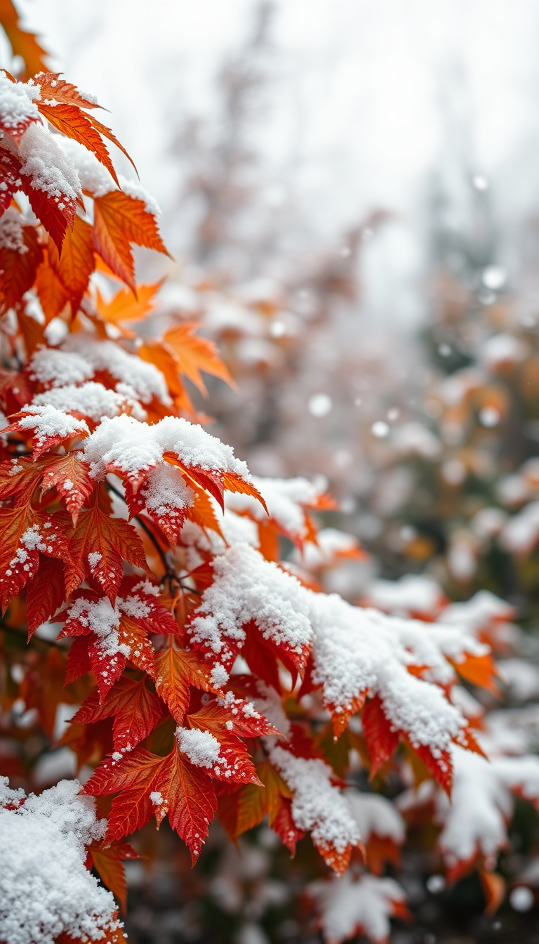 Nature Sacred First Snow Falling Wallpaper
