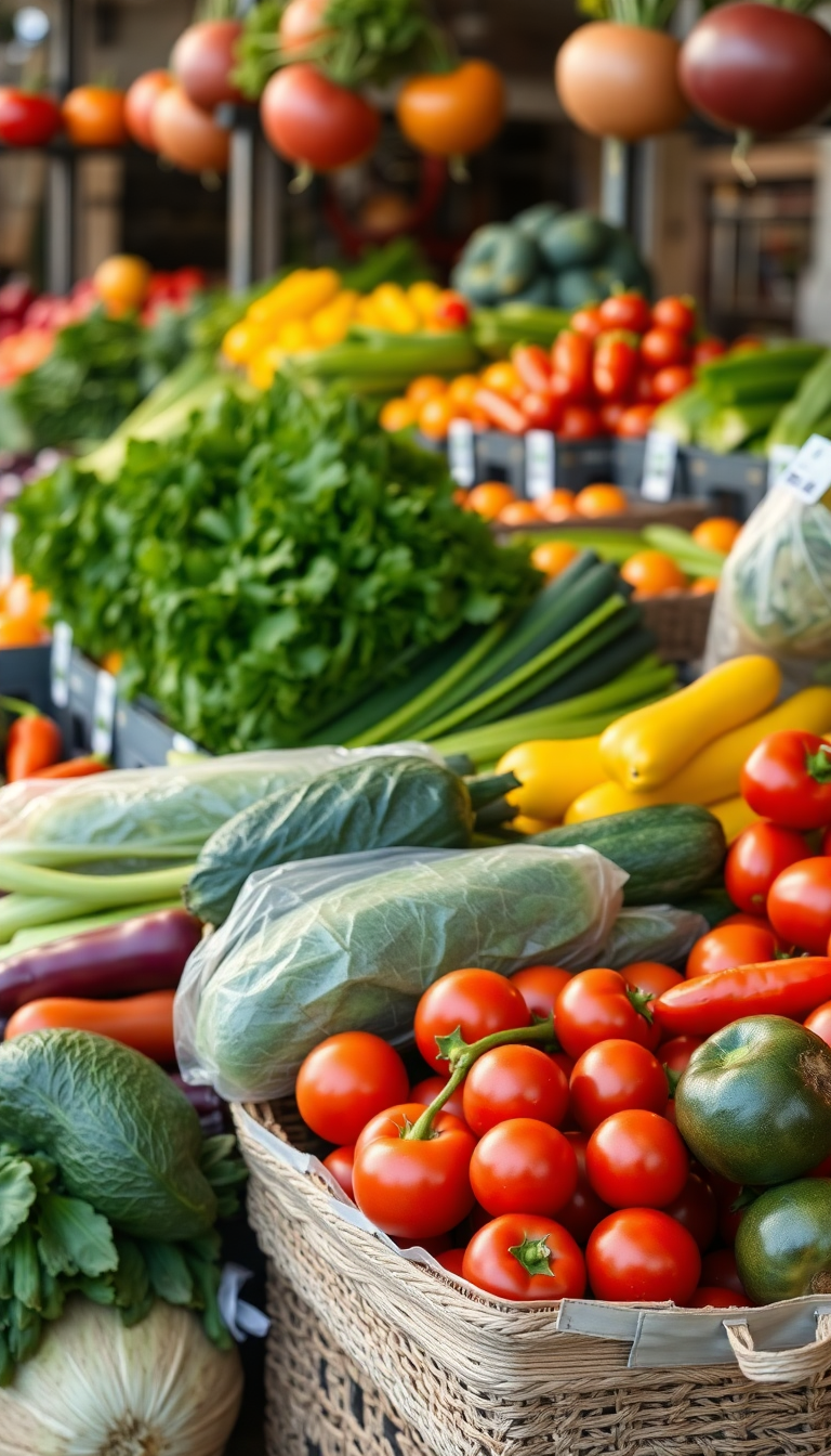 Aesthetic Pristine Farmers Market Produce Wallpaper