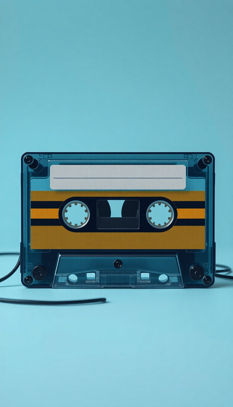 Neon Cassette Mixtape Music Photorealistic Wallpaper