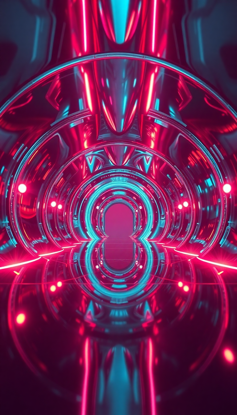 60s Vision Future Chrome Cyberpunk Remix Wallpaper