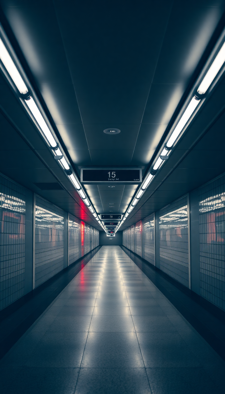 Empty Subway Station 3am Fluorescent Lights Aesthetic HD Wallpaper