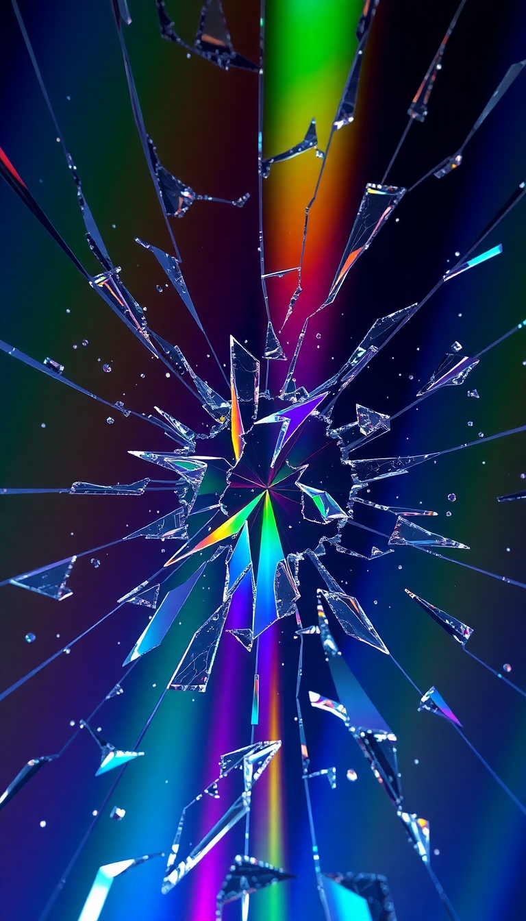 Gentle Zen Shattered Glass Prism Wallpaper