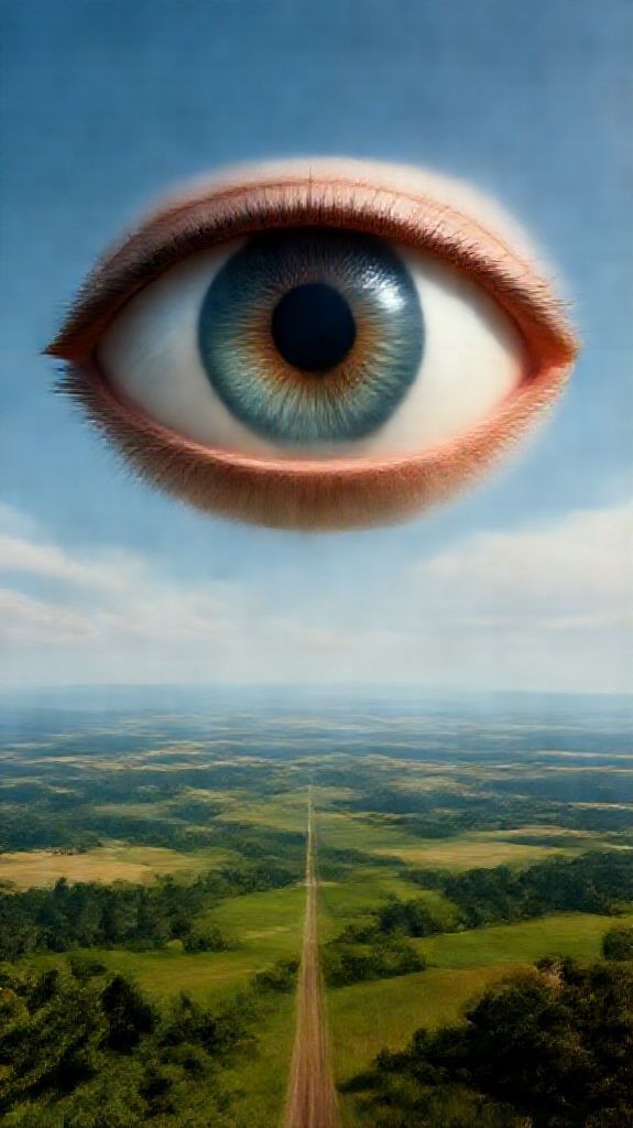 Icy Eye In Sky Watching Digital art Wallpaper