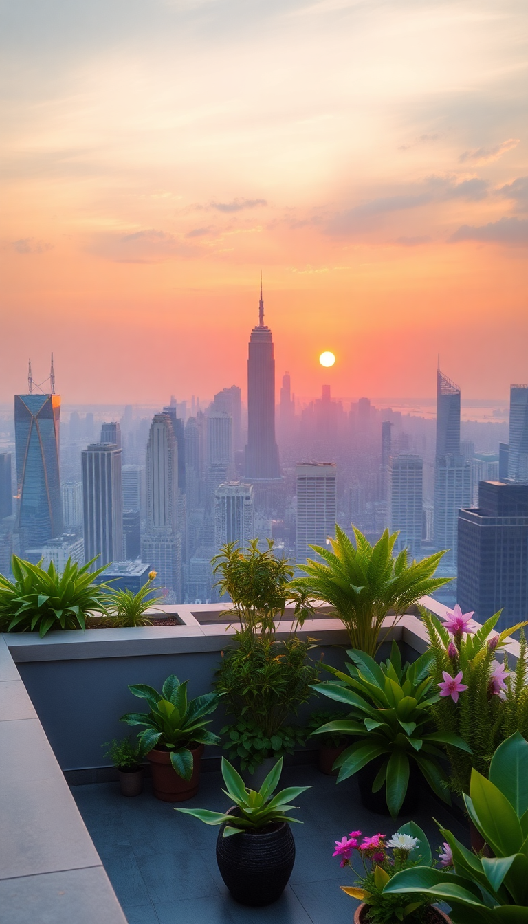 Photorealistic Beautiful Garden Oasis Above Wallpaper