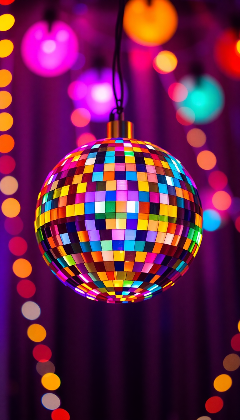 70s Disco Ball Tropical HD Wallpaper