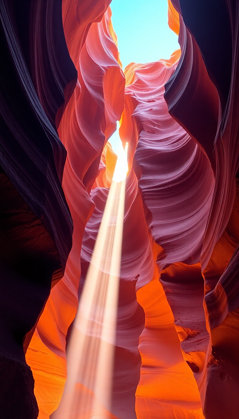 Nature Gentle Slot Canyon Light Wallpaper
