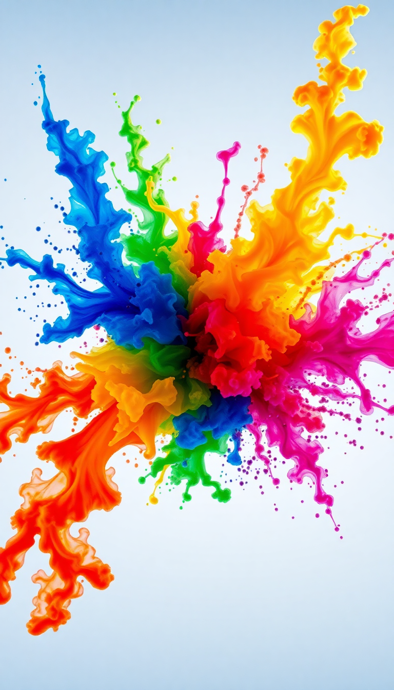 Abstract Fantastical Ink Explosion In Wallpaper