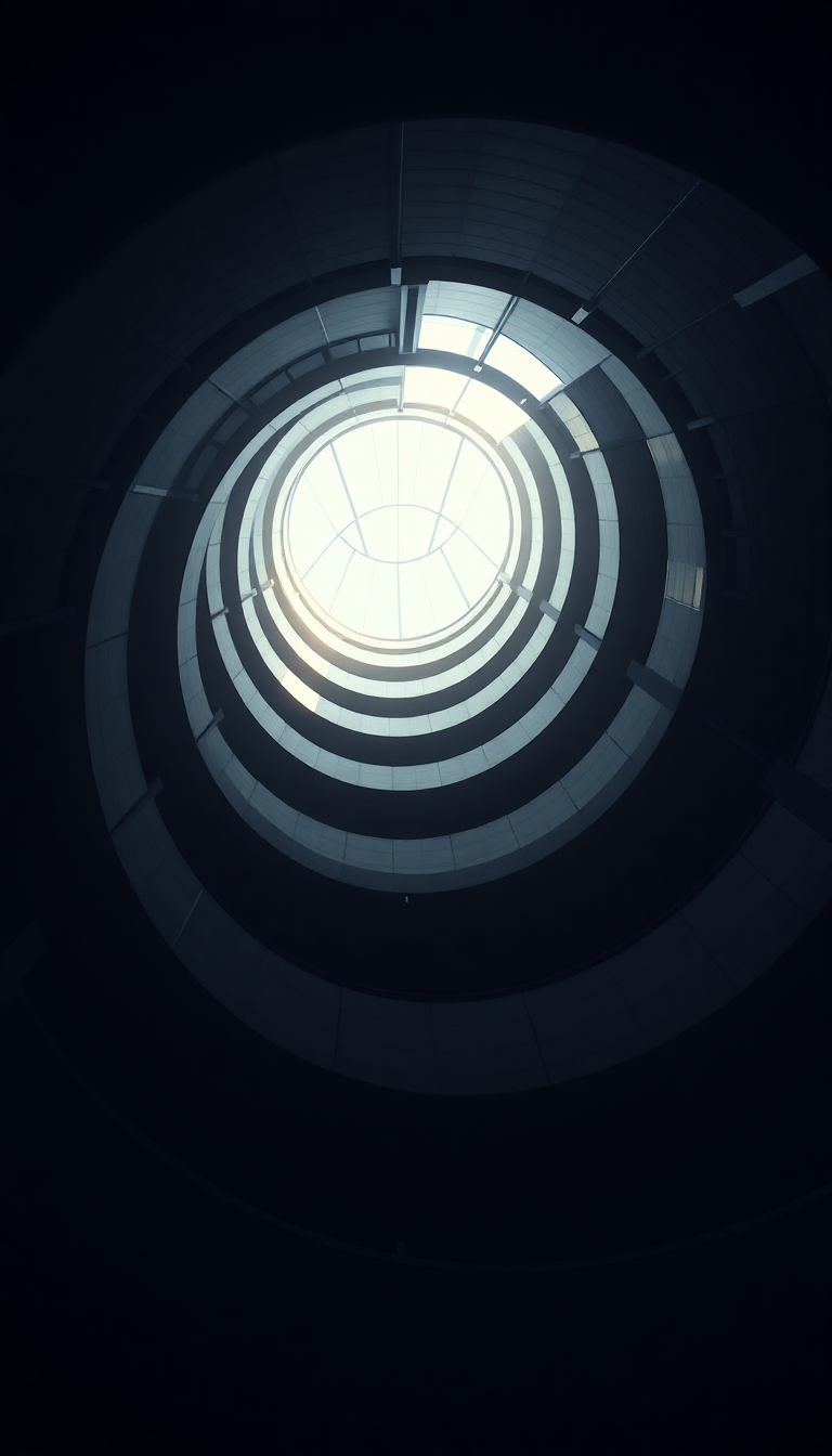 Cool Staircase Looking Up Endless Photorealistic Wallpaper