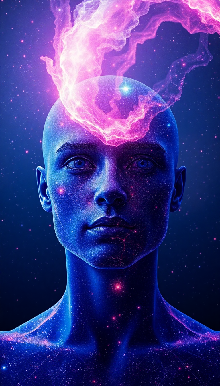 Fantasy Futuristic Person Made Of Wallpaper