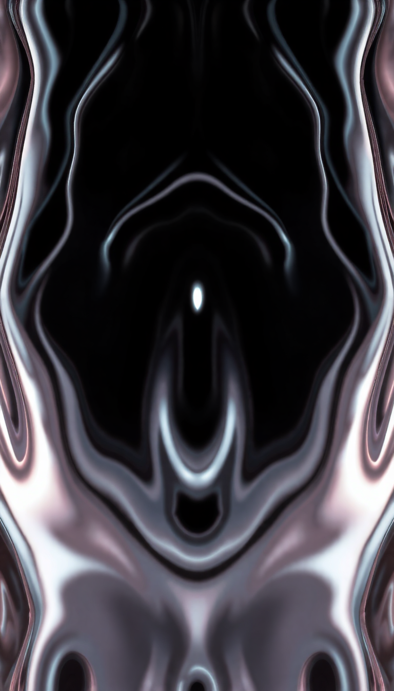 Abstract Alpine Liquid Chrome Morphing Wallpaper