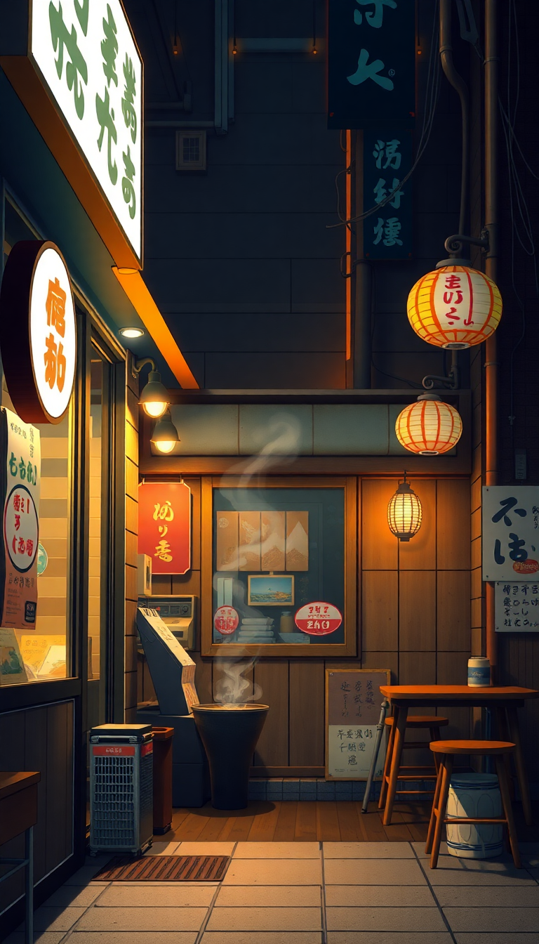 Rustic Night At Shop Ramen Anime Wallpaper