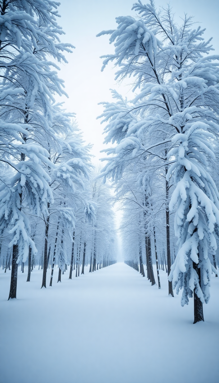 Pristine Blizzard Snow Wind Trees Bending Wallpaper