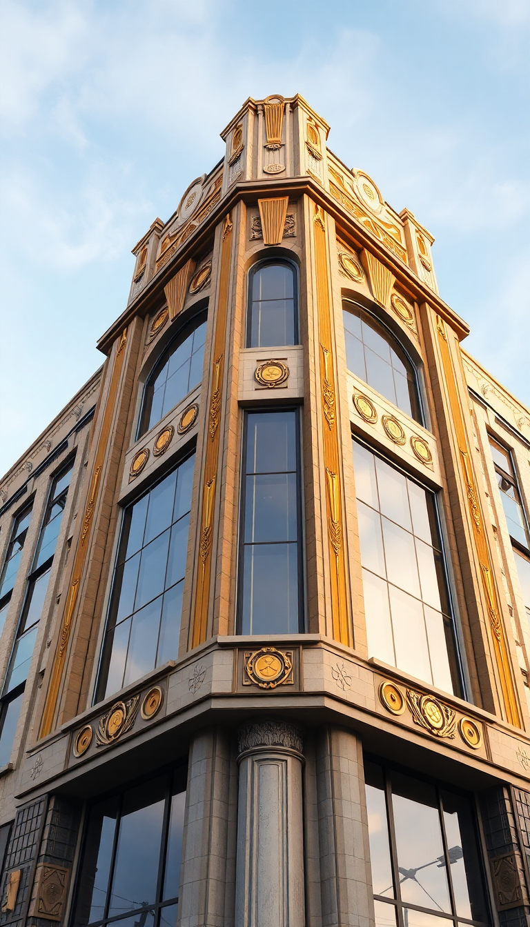 Facade Geometric Golden Details Aesthetic Exclusive Wallpaper