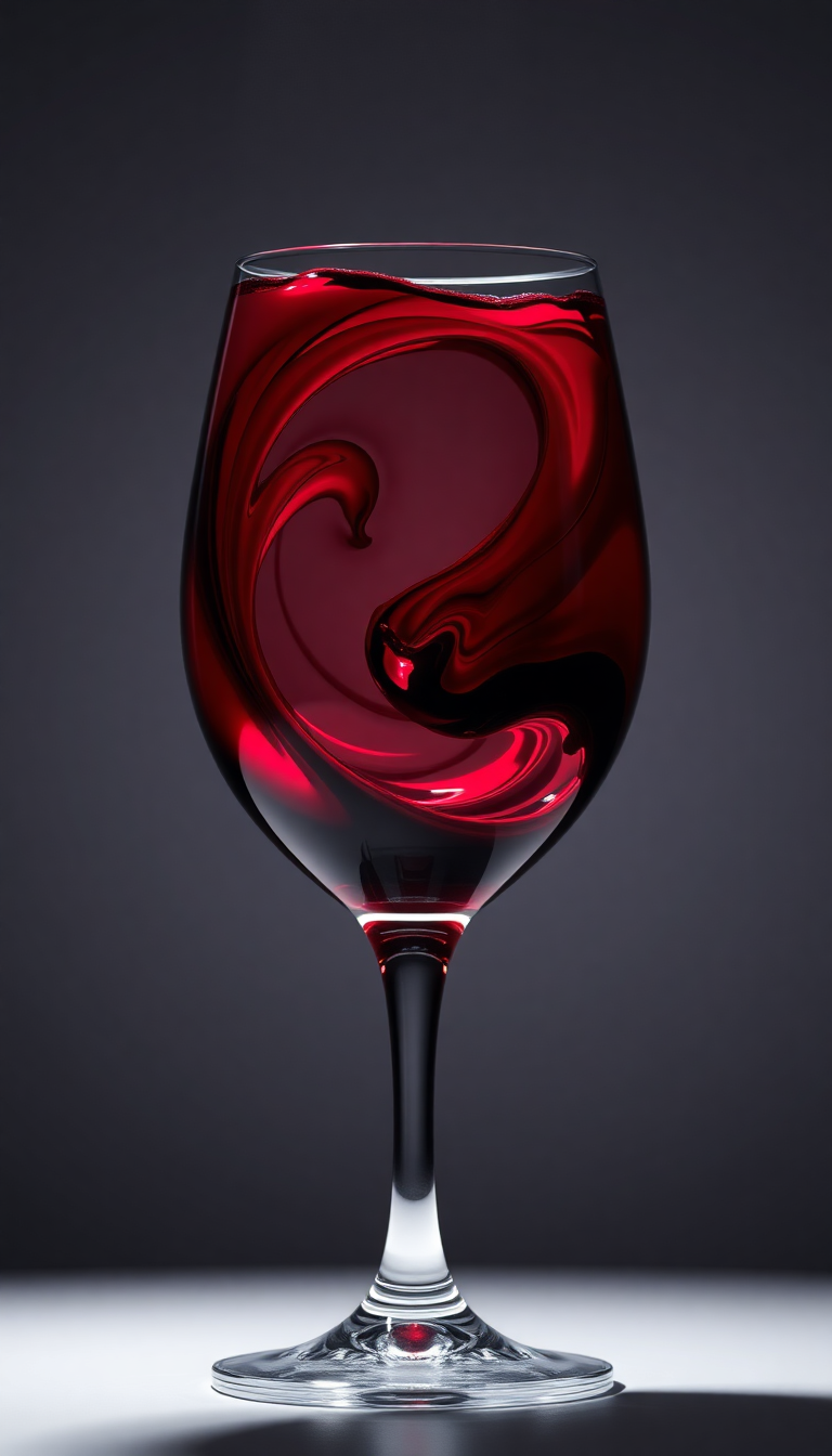 Aesthetic Intense Wine Glass Swirl Wallpaper