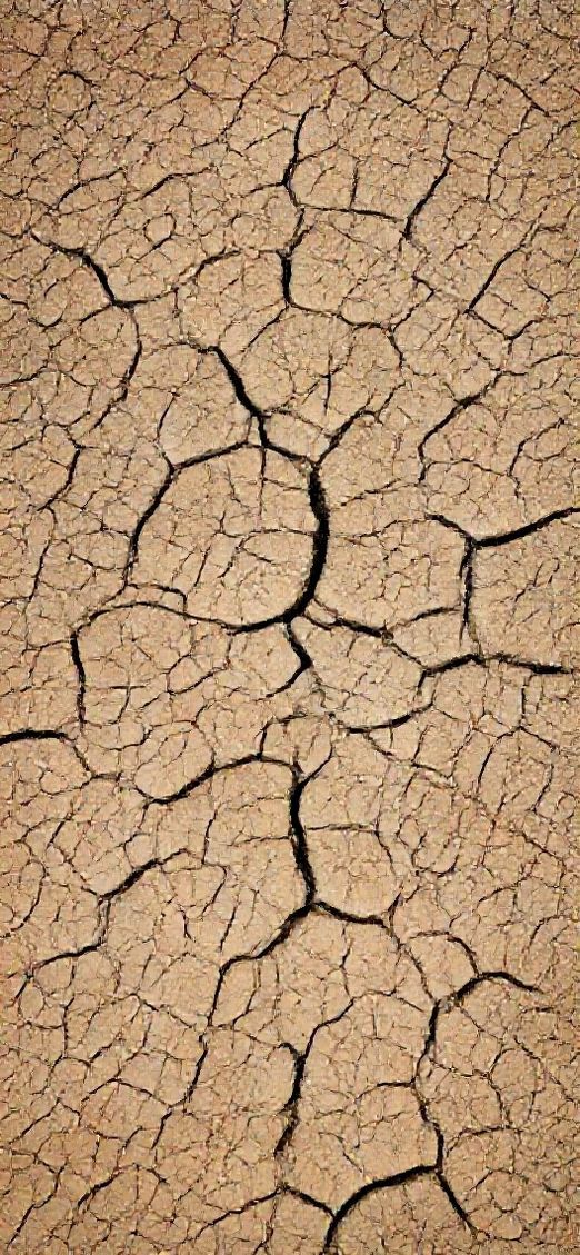 Cracked Earth Drought Pattern Texture Photorealistic Wallpaper