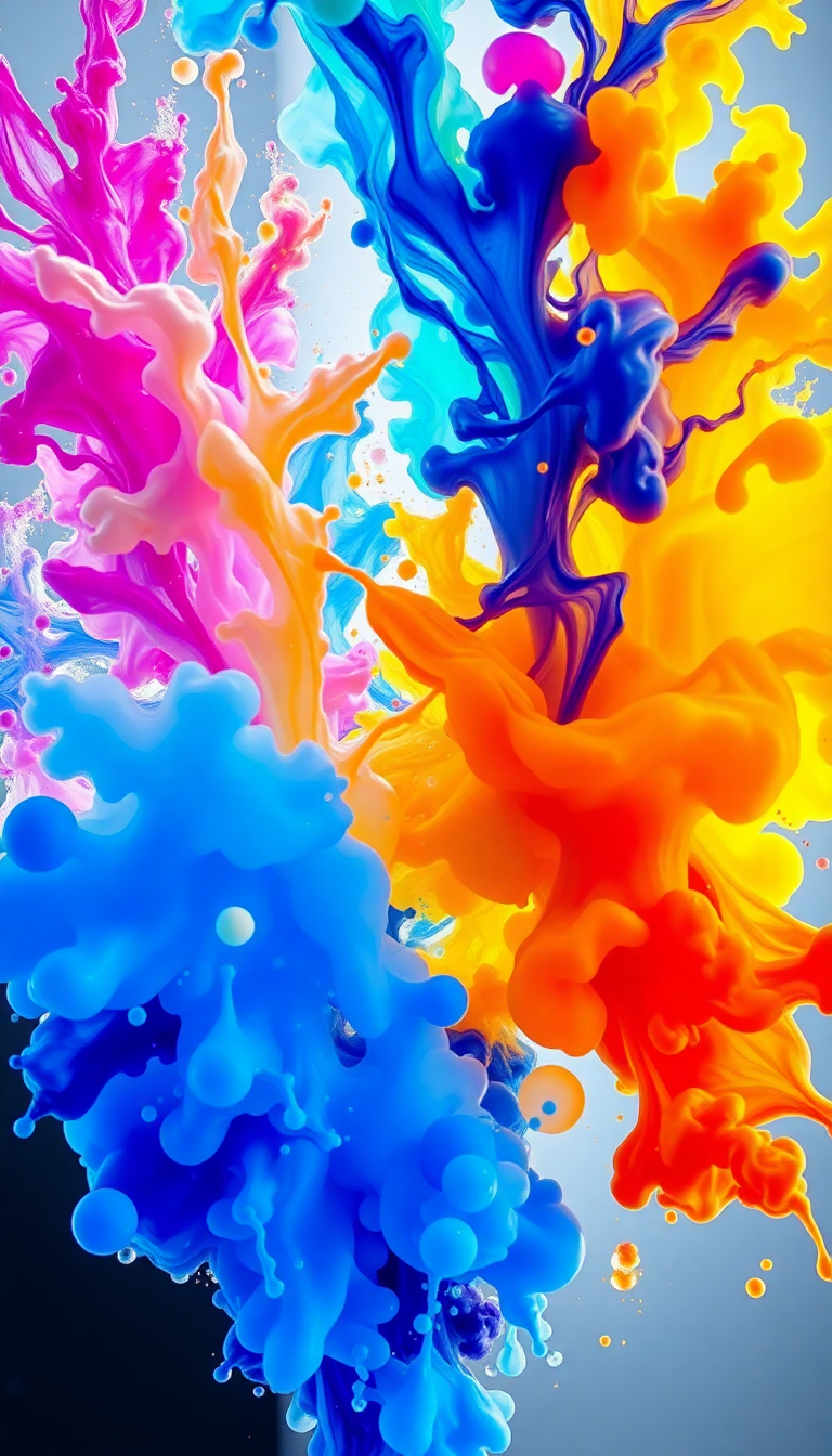 Ink Explosion In Water Freeze Digital art Wallpaper
