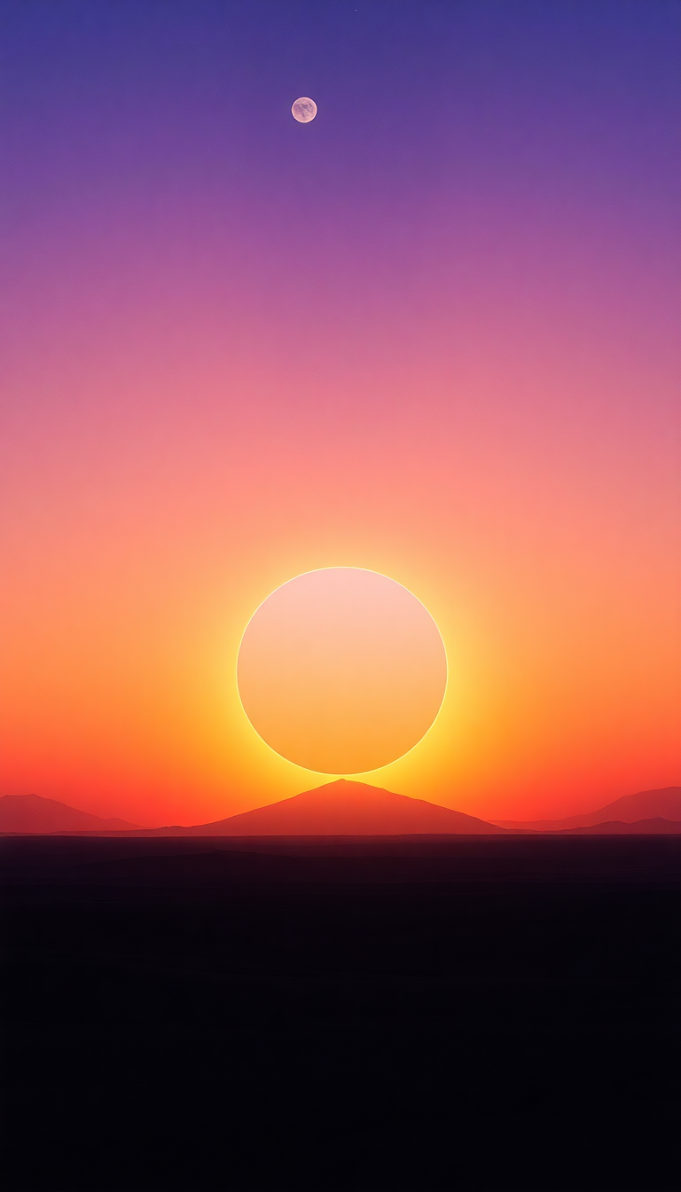 Deep Sunrise Three Suns Different Digital art Wallpaper