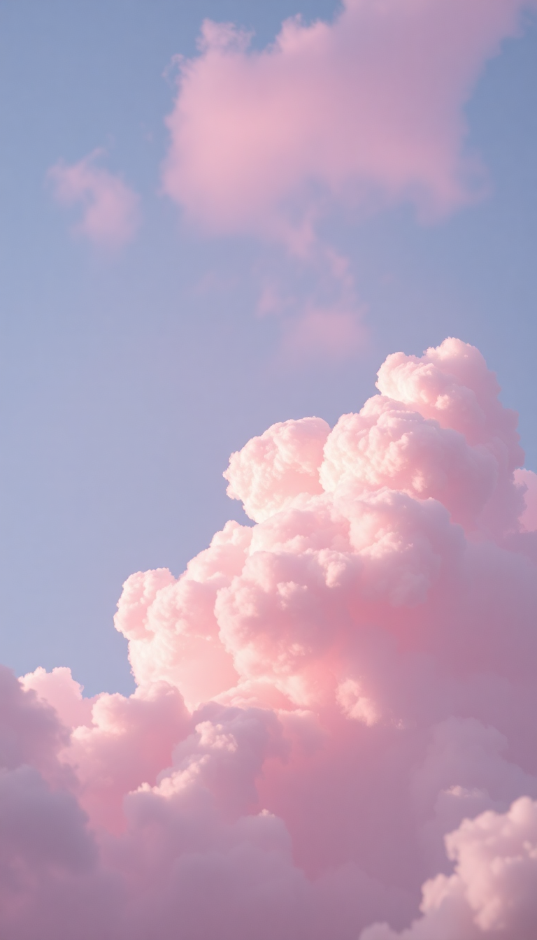 Dawn Midnight Pink Cloud Cotton Wallpaper