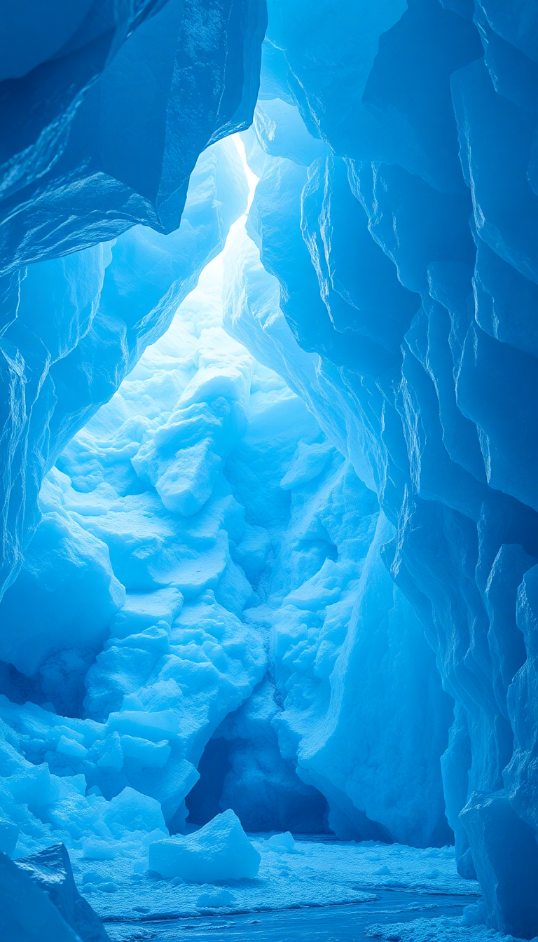 Glacial Ice Cave Timeless HD Wallpaper