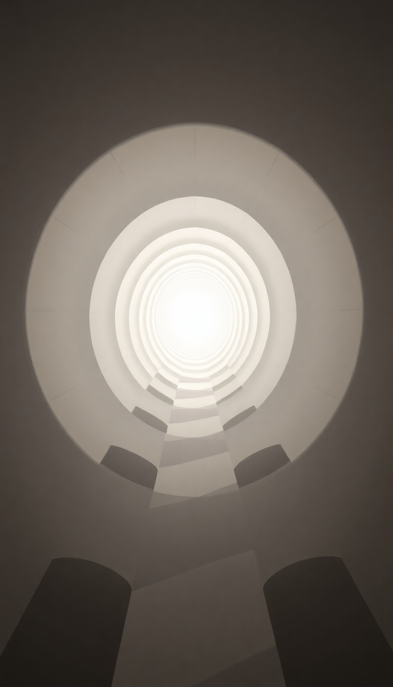 Dazzling Spiral Looking Architectural Photorealistic Wallpaper