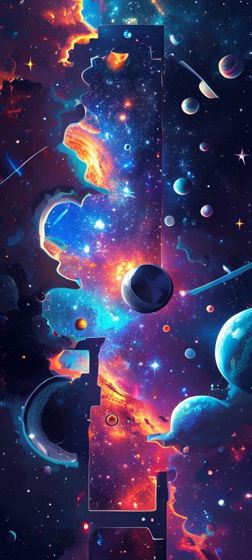 Cosmic Keyhole Showing Stars Digital art Wallpaper