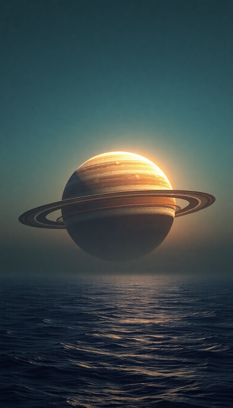 Forest Fierce Massive Ringed Planet Wallpaper