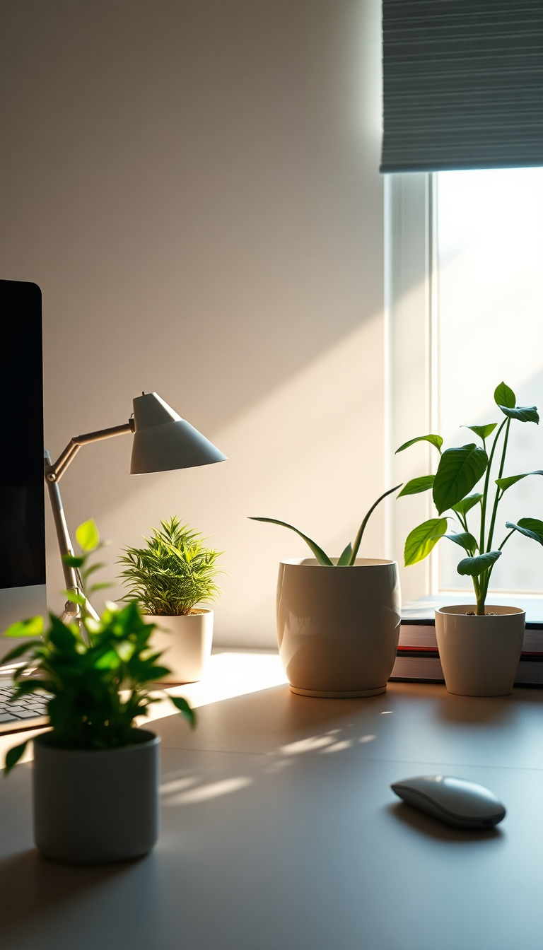 Setup Plants Morning Light Aesthetic Elite Wallpaper