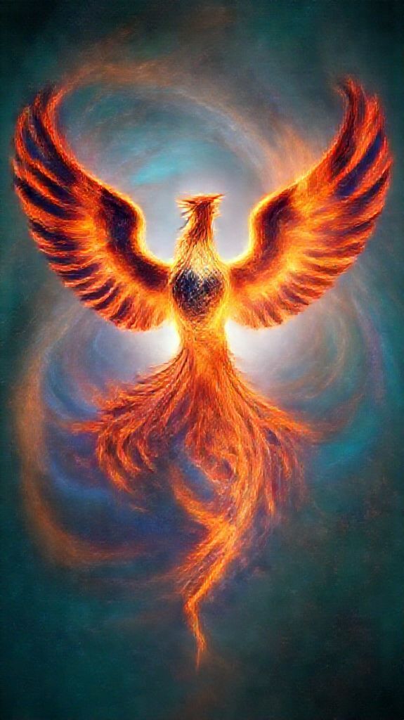 Phoenix Bird Cosmic Fire Space Pro Wallpaper