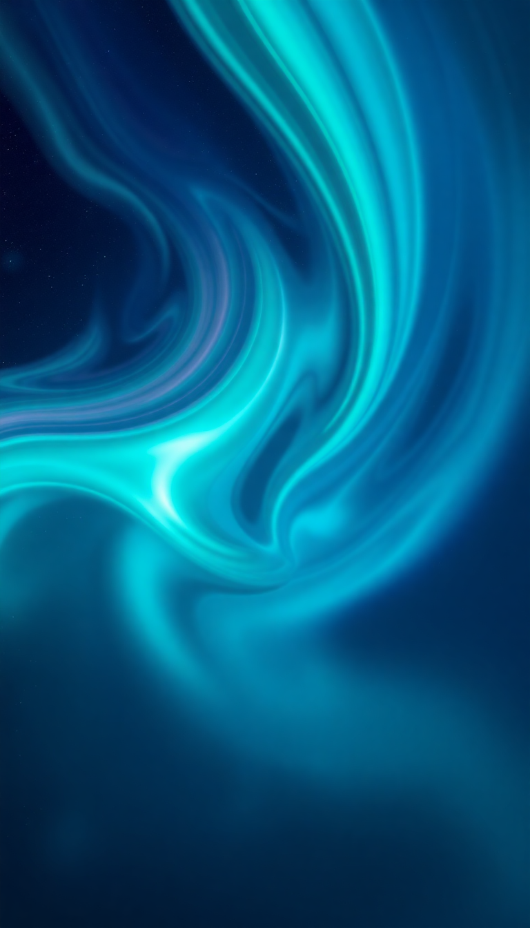 Northern Lights Abstracted Flowing Ribbons Color Digital art Deluxe Wallpaper