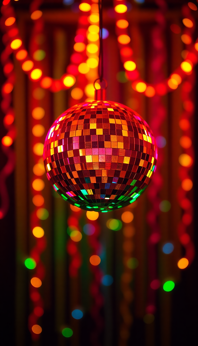 Epic Glossy 70s Disco Ball Wallpaper
