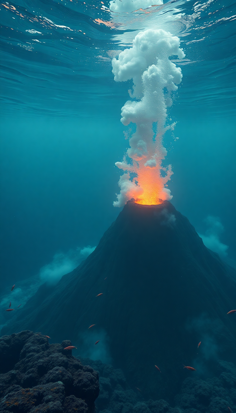 Nature Oceanic Underwater Volcano Vents Wallpaper