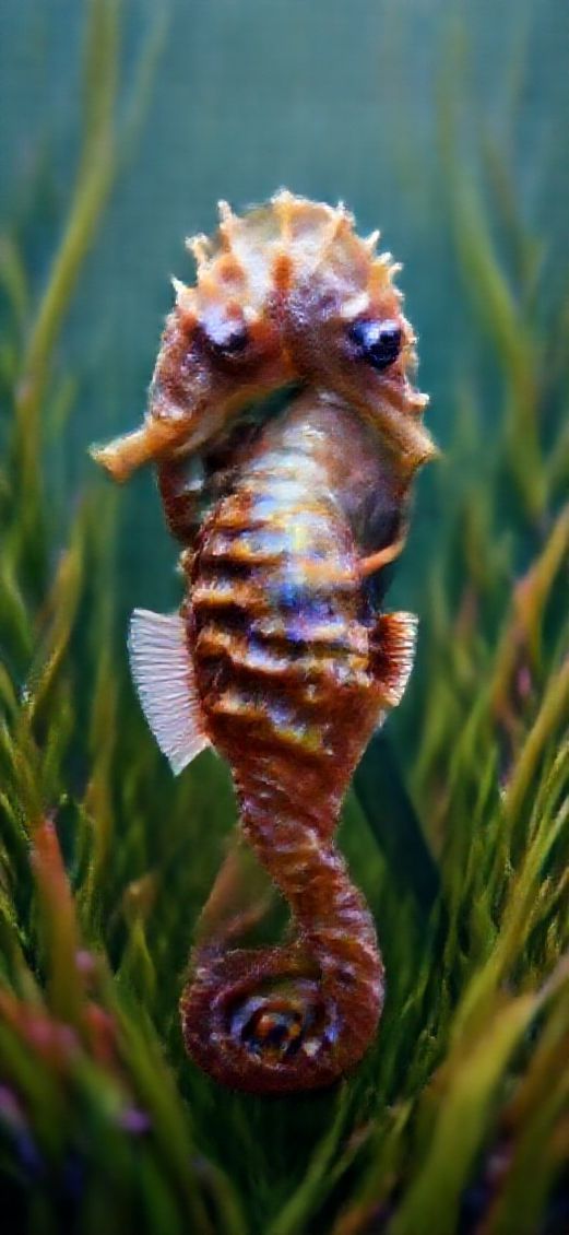 Misty Seahorse Dancing Magical Aesthetic Wallpaper