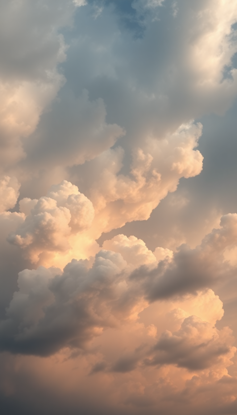 Iridescent Desert Mammatus Clouds Dramatic Wallpaper