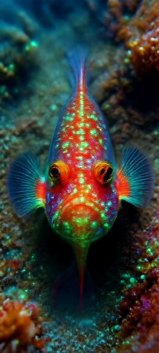 Sea Anglerfish Bioluminescent Abyss Dark HQ Wallpaper