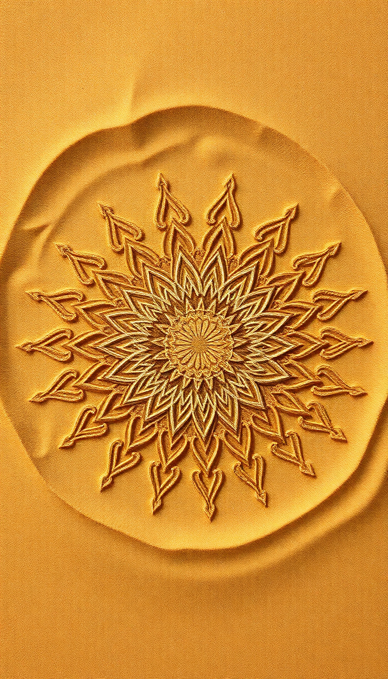 Sand Mandala Intricate Patterns Top View Minimalist Premium Wallpaper