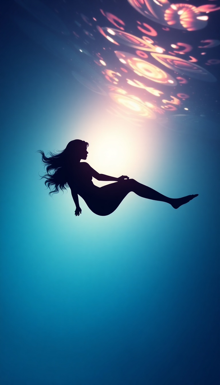 Swimming Toward Surface Light Fantasy Exclusive Wallpaper