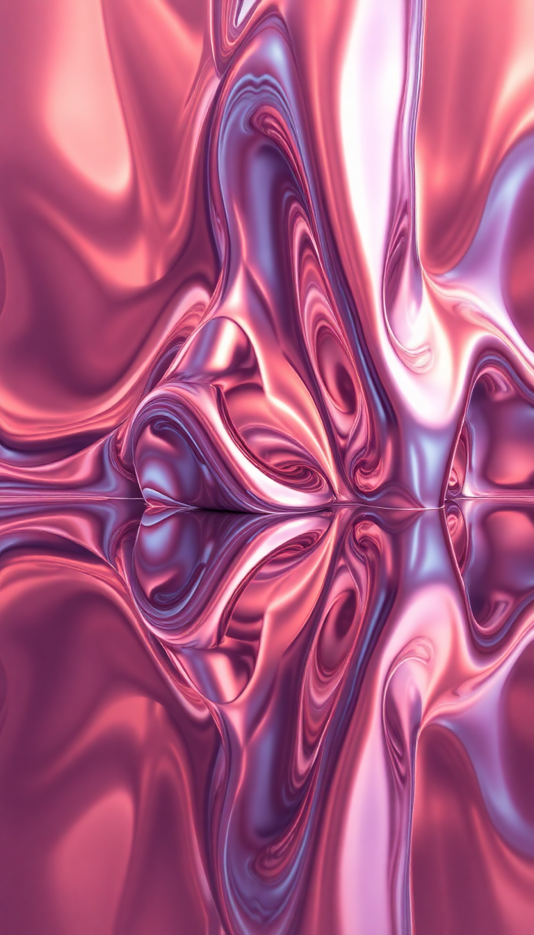 Pure Morphing Shapes Reflective Surface Wallpaper