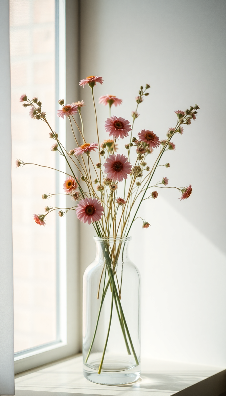 Aesthetic Organic Dried Flowers In Wallpaper